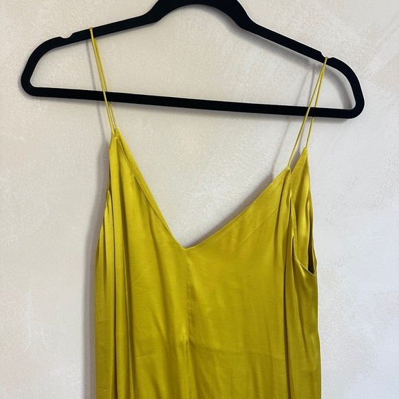 Massimo Dutti Yellow Spaghetti Strap Maxi Dress - Picture 2 of 4